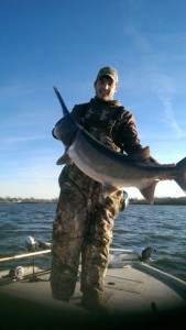 Spoonbill caught in January 2015 with Jim's Guide Service on Grand Lake.